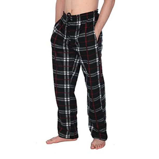 Adidas - Active Club Mens Plaid Plush Pajama Pants (X-Large, Black ...