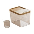 thumbnail image 3 of Tnarru Food Storage Container Grain Container Dry Food Canister Slid Lid Household Rice Bin Rice Bucket for Sugar Cabinet Restaurant S, 3 of 8