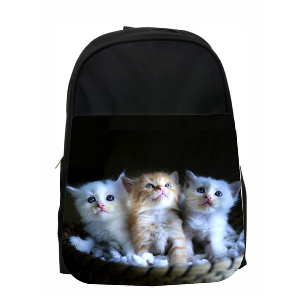 Accessory Avenue School Backpack Cat Kittens in Basket Kids Pre