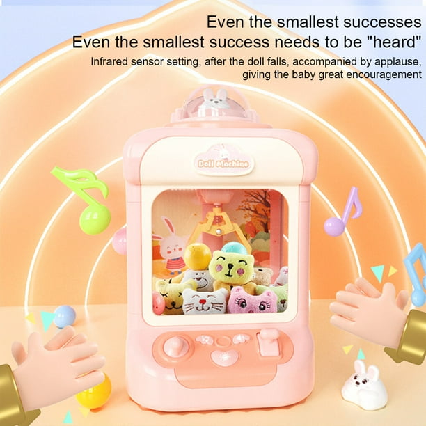 facefd Automatic DIY Claw Grab Doll Machine with Music Clamp Toy
