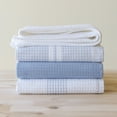 thumbnail image 5 of Better Homes & Gardens 4 Piece Waffle Kitchen Towel, Blue Linen, 5 of 7