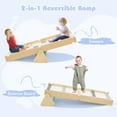thumbnail image 5 of Olakids Pikler Triangle Set 7 in 1 Climbing Toys for Toddlers Foldable Baby Wood Montessori Jungle Gym with Angle Adjustable Ladder Seesaw Ramp Indoor Playground (Colorful), 5 of 9