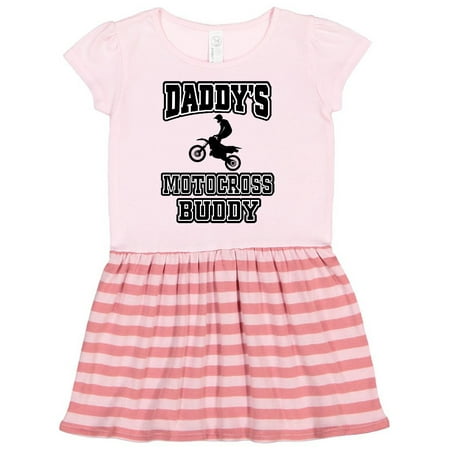 

Inktastic Daddys Motocross Buddy Gift Toddler Girl Dress
