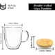 thumbnail image 3 of Taza de vidrio de borosilicato de doble pared para infusionar café, leche, té (16 oz tapa de bambú), 3 of 3