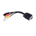 thumbnail image 3 of VGA SVGA TO S-Video 3 RCA Composite AV TV Out Converter Adapter Cable PC Cord Standard Sub-D VGA Input, 3 of 5