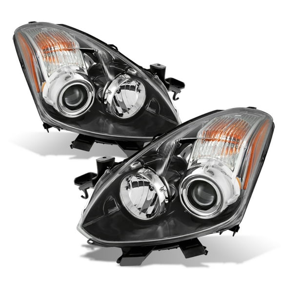 AKKON - For 2010 2011 2012 2013 Altima 2 Door Coupe Black Halogen Type Left & Right Side Projector Headlights