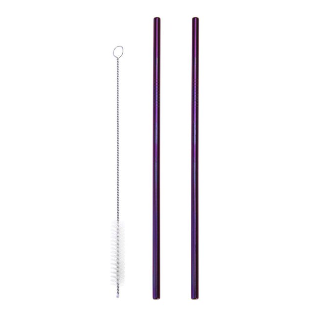 Pajitas para beber con rosca de acero inoxidable con kit de cepillo de limpieza (4) Likrtyny Para estrenar