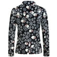 thumbnail image 7 of Men Long Sleeve Casual Button Christmas Printed Suit Jacket Two piece Set Holiday Festive Theme Funny Suits, 7 of 7