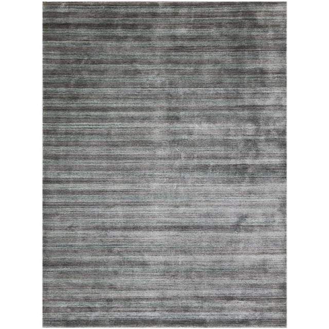 Amer Rug RAF50203 2 x 3 ft. Raffia 5 Hand-Woven Area Rug - Silver Gray