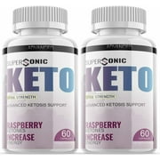 (2 Pack) Supersonic Keto - Supplement for Weight Loss - Energy & Focus Boosting Dietary Supplements for Weight Management & Metabolism - Advanced Fat Burn Raspberry Ketones Pills - 120 Capsules
