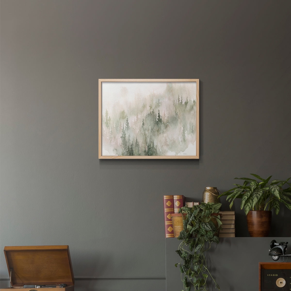 Misty Mountain Sides by Carol Robinson - Restickable Framed Giclée Print