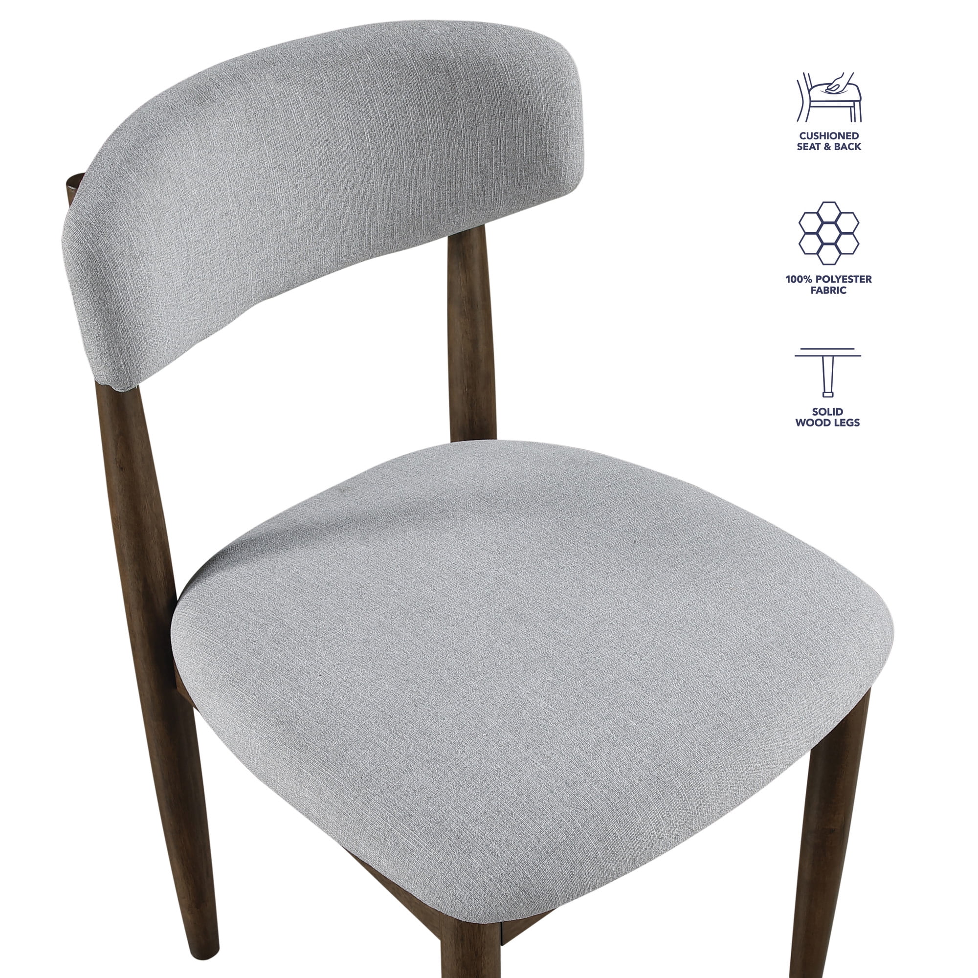 Steve Silver Burlington Gray Dining Side Chairs, Set of 2,