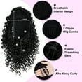 thumbnail image 4 of SAYFUT Short Afro Curly Ponytail Hair Piece for Women Ponytail Extension Afro Puff Drawstring Ponytail Clip In Hair Extensions Drawstring Curly Ponytail (1b/27#), 4 of 8