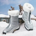 thumbnail image 5 of Lopsie Women's Snow Boots Front Zipper Warm Winter Shoes Slip on Waterproof Girls Boots Outdoor Hiking Shoes, 5 of 7
