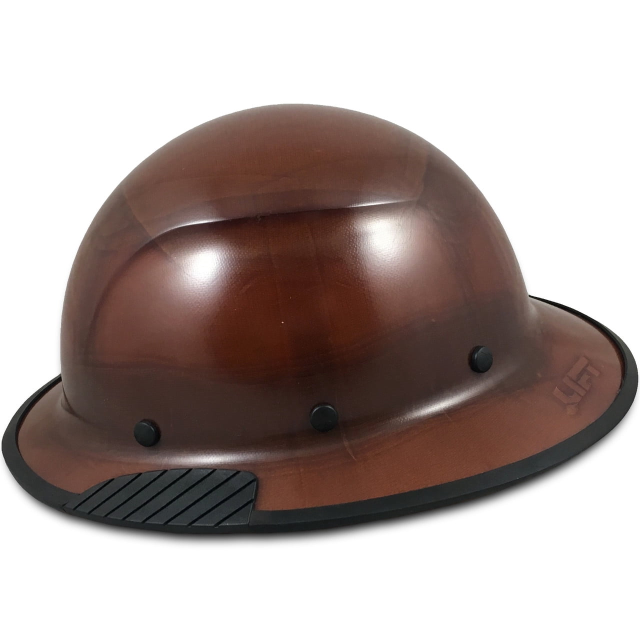 DAX Fiberglass Composite Hard Hat - Full Brim Natural Tan with Protective Edge and Tote