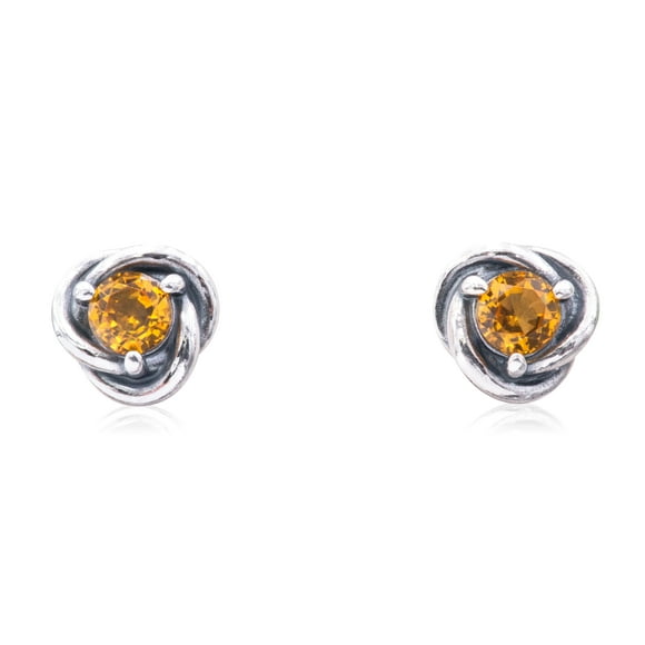 Pandora November Honey Eternity Circle Stud Earrings
