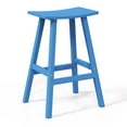 thumbnail image 5 of WestinTrends Malibu HDPE Outdoor Patio 29" Bar Stool Saddle Seat, Pacific Blue, 5 of 14