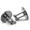 thumbnail image 2 of SuperJeweler Men's Cufflinks Om Engraved Cufflinks In Gunmetal Tone Stainless Steel Cufflinks For Men Custom Cufflinks For Men Personalized Cufflinks Unique Cufflinks, 2 of 5