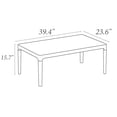 thumbnail image 6 of Luxury Commercial Living 39.5" Yellow Patio Solid Rectangular Lounge Coffee Table, 6 of 6