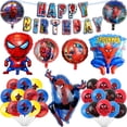 thumbnail image 4 of Globos de Spiderman, globos de látex de aluminio de superhéroe, suministros para fiestas de superhéroes, pancartas de feliz cumpleaños, decoraciones para niños y niños, globos de aire, 4 of 5