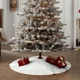 thumbnail image 4 of Disketp White Christmas Tree Skirt, Christmas Tree Decorations, Christmas Decor, Tree Mat Decoration(30-48IN)-30", 4 of 6