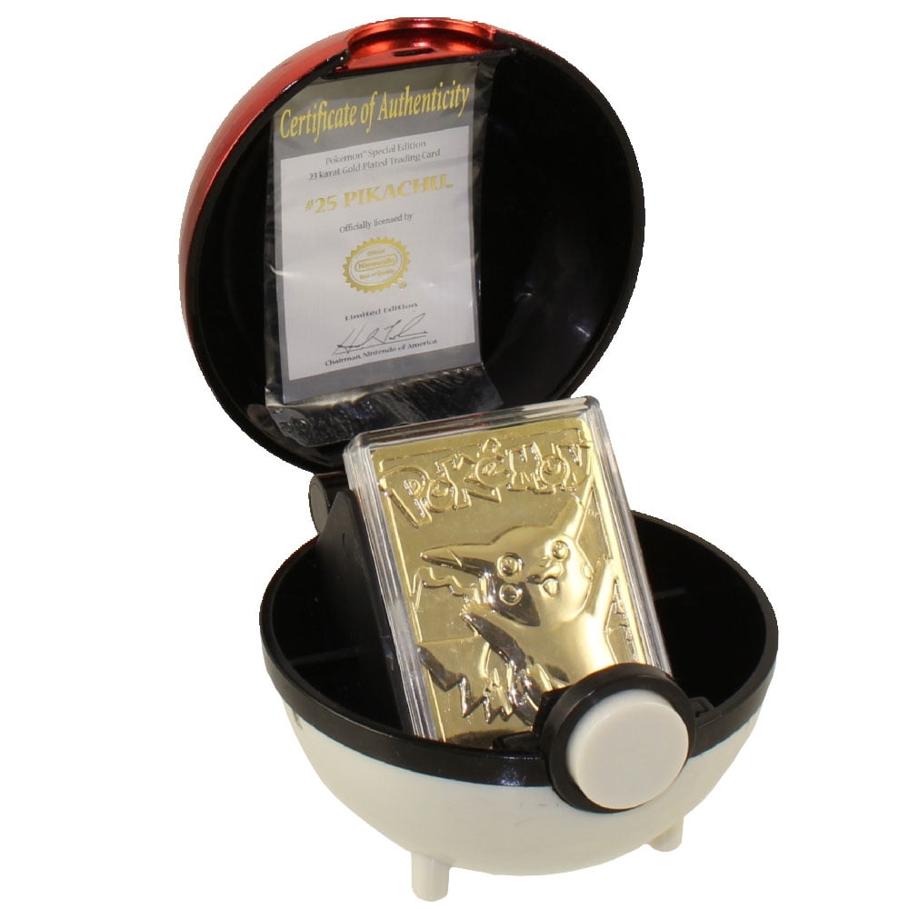 Pokemon Toys Burger King Gold Plated Trading Card Pikachu 025 Pokeball Gold Card Loose Walmart Com Walmart Com