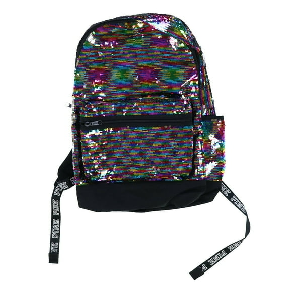 Victoria's Secret Pink Campus Backpack Rainbow Sequins