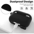 thumbnail image 4 of IBAOLEA Compatible with AirPods Pro Case, Protective Silicone Cover Compatible with AirPods Pro (2019) Black, 4 of 8