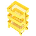thumbnail image 4 of Doll House Kitchen Storage Rack, Mini Modern Rectangle Style Simulation Dollhouse 3 Tier Storage Rack  For Kids Yellow, 4 of 8