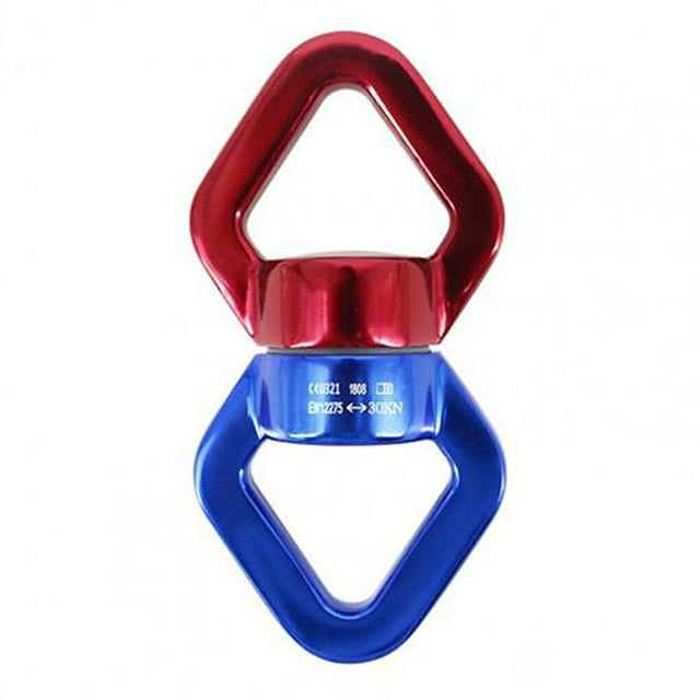 serony Balançoire Pivotante 30KN Dispositif Rotatif Hamac de Danse Corde d'Escalade à 360 Degrés Connecteur Matériel de Pivot Rouge Bleu