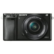 Sony Alpha a6000 Mirrorless Camera (Black) with 16-50mm Lens, 24MP APS-C Bundle + Tripod and 64GB Card (International Model)