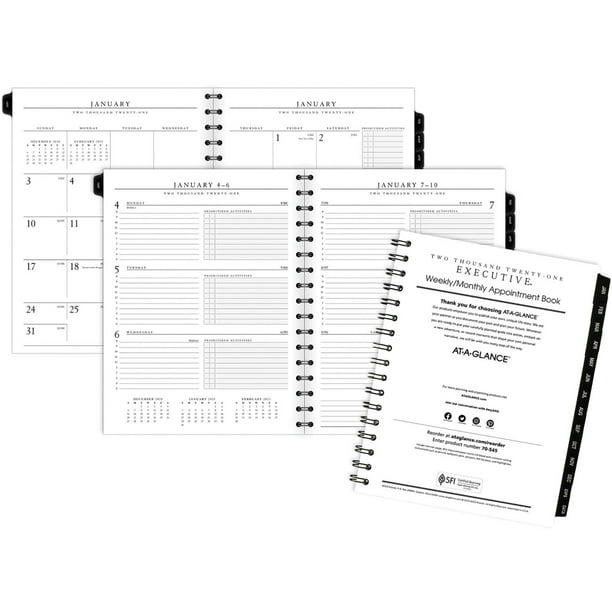 AtAGlance Executive Weekly/Monthly Appointment Book Refill Walmart