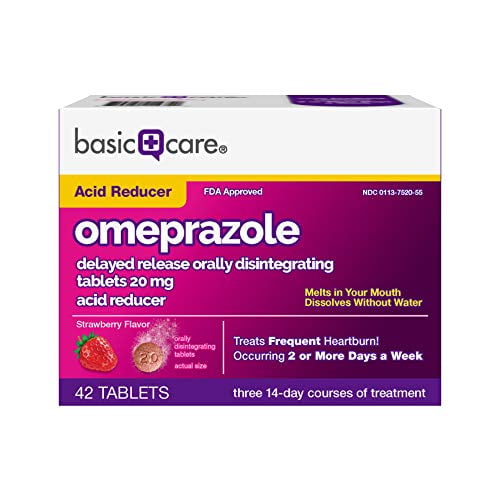 Basic Care Omeprazole Delayed Release Orally Disintegrating Tablets, 20