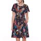 thumbnail image 1 of Balery United States Of America Vestidos sueltos de manga corta para mujer, vestidos de verano 2025, vestidos casuales de corte A con vuelo., 1 of 6