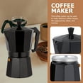 thumbnail image 6 of Stovetop Espresso Maker 300ml Aluminum Coffee Pot Brewer 6 Cup Black, 6 of 7