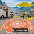 thumbnail image 4 of MeyJey 8'x10' Outdoor Rugs for Patio, Patio Rug Waterproof RV Mats, Plastic Straw Camping Area Rug for Indoor Porch Balcony Beach Mat, Orange, 4 of 6