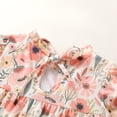 thumbnail image 6 of Happy Town Toddler Baby Girls Dress Floral Ruffled Dress Girls Casual Fall Winter Clothes, 6 of 8