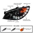 thumbnail image 4 of Spec-D Tuning Black Projector Headlights w/ LED Strip Compatible with 2006-2007 Subaru Impreza WRX, Left + Right Pair Headlamps Assembly, 4 of 6