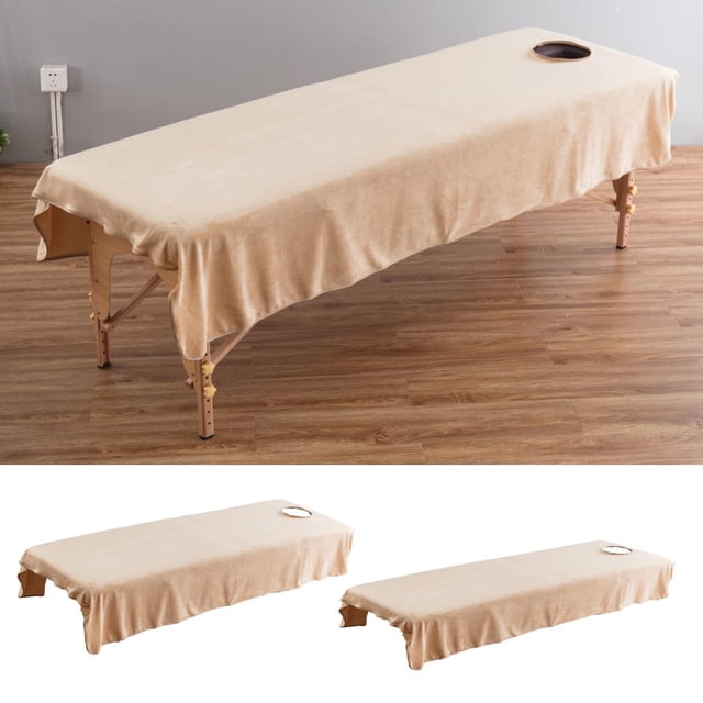 Sábana de Cama de de Cristal de 2 Piezas Sábana de Suave con Orificio Facial para Salón , Baoblaze Funda de sábana de masaje de franela