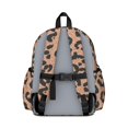 thumbnail image 3 of Black and Orange Leopard Print Pattern Backpack for School, Cute School Bag with Adjustable Shoulder Straps and Padded Back, 13.4"x11"x4.7", 3 of 5
