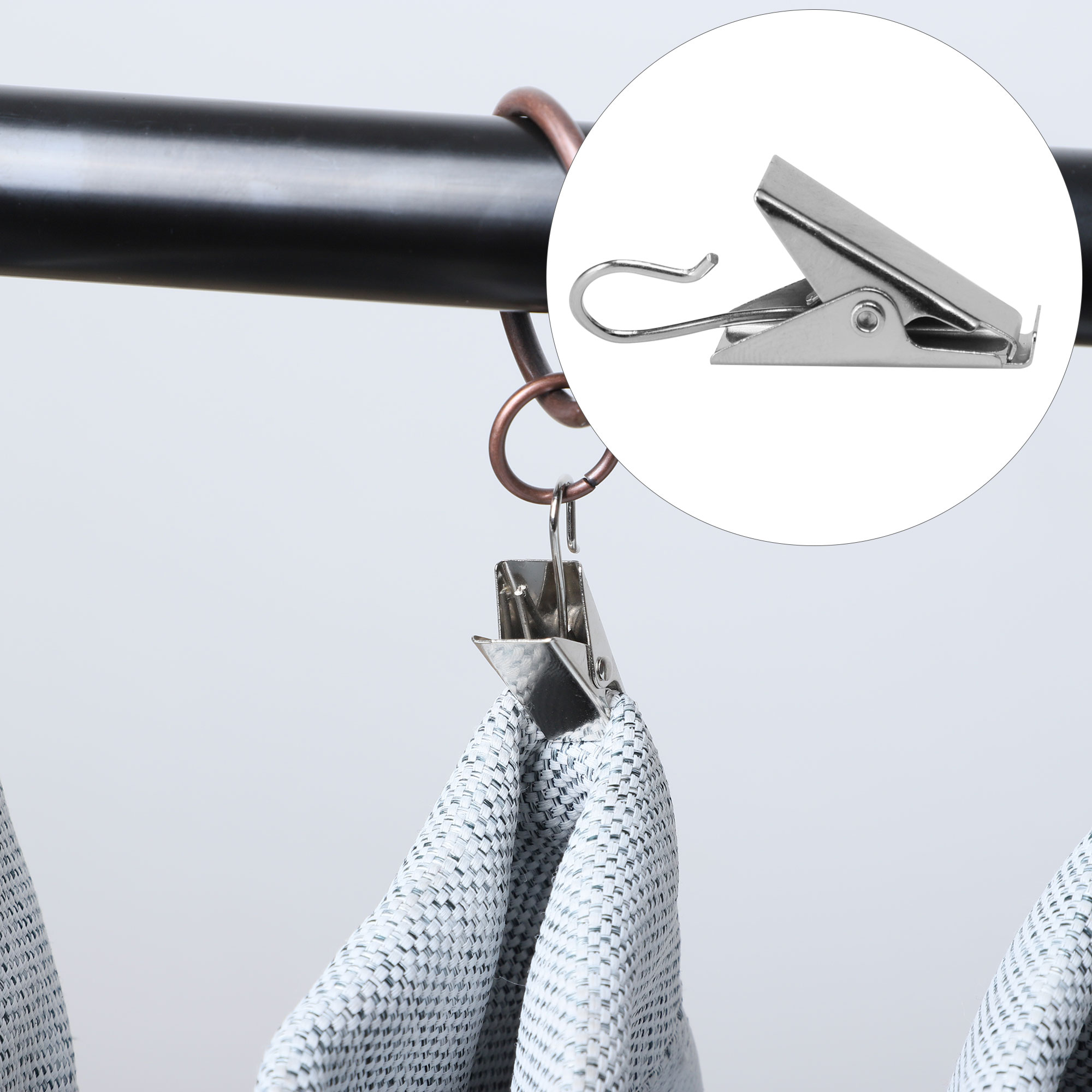 Home Office Hotel Metal Shower Window Drapery Clamps Hook Curtain Clip