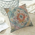 thumbnail image 4 of Boho Pillow Covers 16x16 Inch Set of 2, Bohemian Carpet Vintage Pattern Decorative Throw Pillowcase Boho Colourful Retro Linen Outdoor Farmhouse Cushion Cover for Sofa Couch Bed Living Room, 4 of 7