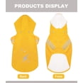 thumbnail image 3 of Dog Raincoat, Waterproof Hooded Dog Rain Jacket, Adjustable Dog Raincoat with Hood Leash Hole, Lightweight Pet Raincoat with Reflective Strip, Dog Raincoats for Small Medium Large Dogs (M, Yellow), 3 of 7