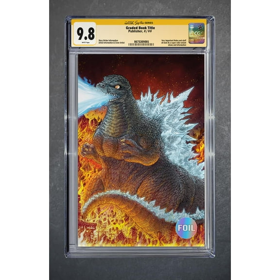 PCB HOBBY 70TH ANNIVERSARY FOIL CLASSICS GODZILLA #1 JOSH C LYMAN VIRGIN FOIL VARIANT LIMITED TO 500 CGC SIGNATURE SERIES