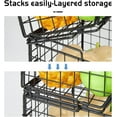 thumbnail image 5 of x-Cosrack Wire Storage Baskets for Organizing,2 Tier Stackable Pantry Organization Bins for Cabinets, Metal Fruit Vegetable Basket for Kitchen Countertop, 5 of 10