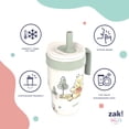 thumbnail image 5 of Zak Designs 10oz Pooh Double Wall Stainless Steel Cruiser Tumbler with Handle and Soft Silicone Straw, Leak-Proof, 5 of 6