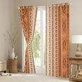 thumbnail image 3 of Feelyou Vintage Orange Aztec Black Out Curtains, Mid Century Fashion Curtains Pack of 2 (42x63 Each), Teens Adult Women Men Bedroom Curtains, Living Room Curtains Decor, 3 of 6