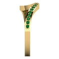 thumbnail image 4 of 0.21 ct Brilliant Round Cut Simulated Emerald 18K Yellow Gold Stackable Band SZ 5.25, 4 of 6