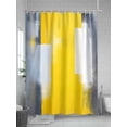thumbnail image 5 of Gray Yellow White Geometric Shower Curtain, Gradient Abstract Mottled Paint Texture Waterproof Shower Curtain Set with 12 Hooks Lightweight Washable Fabric Shower Curtains for Bathroom 60x72 Inches, 5 of 6