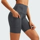 thumbnail image 2 of Gibobby Short Deportivo Pantalones cortos de yoga de entrenamiento sólido de cintura alta para mujer con 2 bolsillos ocultos Pantalones cortos ajustados(Gris, S), 2 of 5